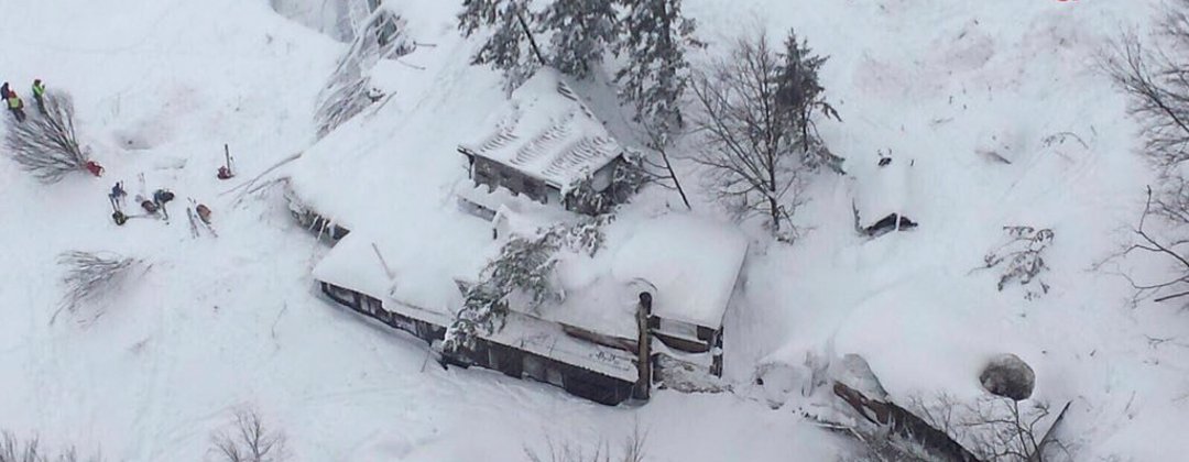 Nossas condolências pelo acidente de avalanche na Itália